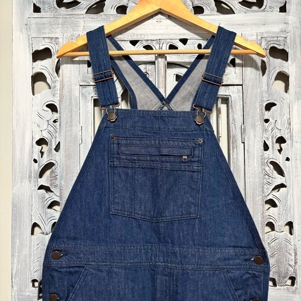 NEW Patagonia Dark Blue Steel Forge Denim Straight Leg Bib Overalls - Picture 5 of 15